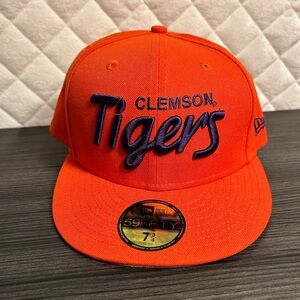 New Era 59fifty Clemson Tigers NCAA Football Cap Hat Size 7 3/4